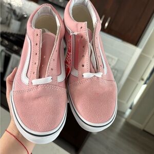 Vans Pink Slip-On Shoes with White Details
